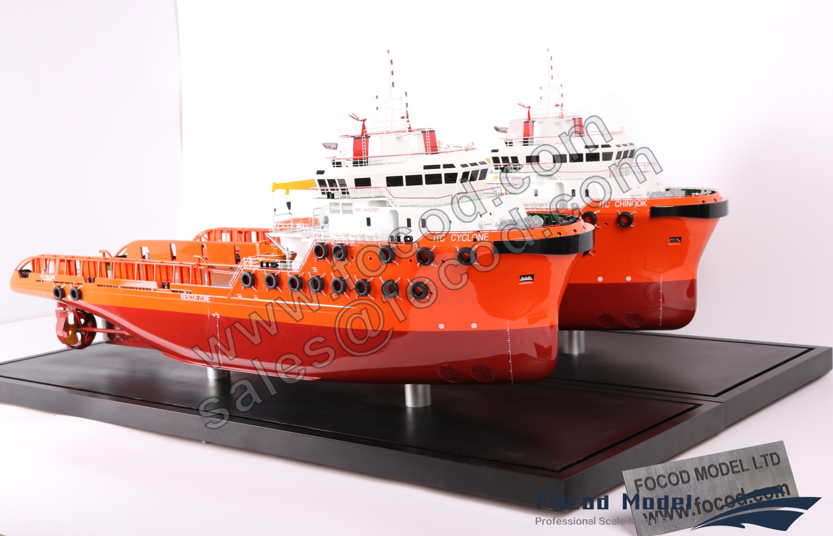 custom made model of 71米锚作拖船供给船